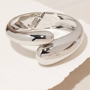 Metallic Hinged Tear Cuff Bracelet